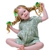 YOOLEETC 6PCS St. Patrick’s Day Girls Hairpin, Lucky Clover Hairpin Headpiece & Shimmering Green leaf hairpin,Green hat bobby pins, Lucky gold coin hair accessories.