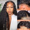 ALLRUN 4x4 Curly Wigs Human Hair Pre Plucked Glueless Kinky Curly Wig Wear N Go Closure Wigs Human Hair For Black Women 180% Density Lace Closure Wig 22 Inch