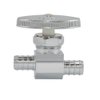 Eastman Multi-Turn Straight Stop Valve, 1/2 Inch PEX Outlet x 1/2 Inch PEX Inlet, Chrome Plated, 04492LF