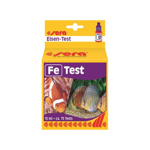 Sera Iron-Test (Fe) 15 ml, 0.5 fl.oz. Aquarium Test Kits,YELLOW