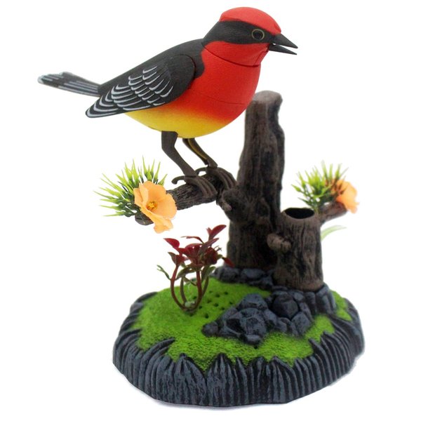Tipmant Electronic Bird Toys Electric Animal Pets Move Chirp Home Office Decor Decoration Kids Gifts