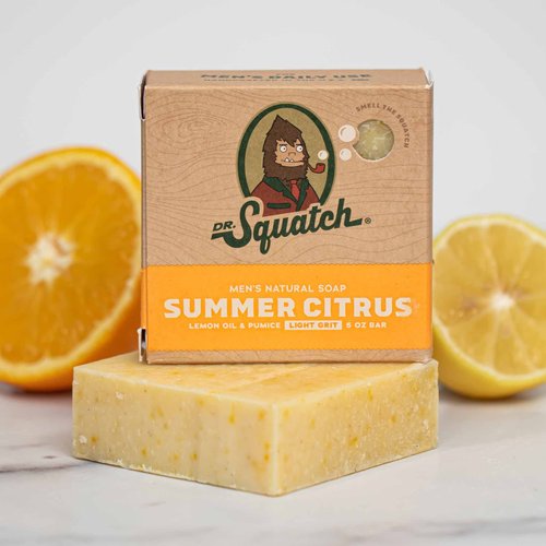 Dr. Squatch All Natural Bar Soap for Men, Summer Citrus