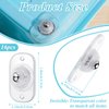 Honoson 16 Pcs Self Adhesive Caster Wheels Mini Swivel Wheels Stainless Steel Paste Universal Wheel 360 Degree Rotation Sticky Pulley for Bottom Storage (Clear with 1 Steel Ball Style)