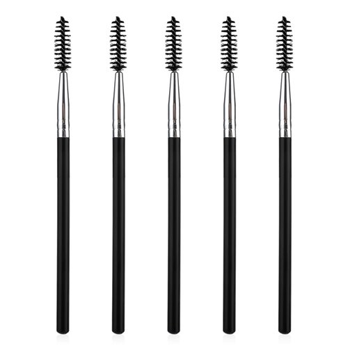 Andibro 5 Pcs Eyelash Brush, Portable Eyebrow Brush Reusable Mascara Brush Wands Portable Spooly Eyelash Eyebrow Brushes Applicators Makeup Lash Spoolies Set for Lash Extensions