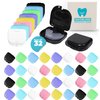 Mrs. Odonto Orthodontic 32 Pcs Retainer Case - Mouth Guard Case Holder with Vent Holes - Cute Denture case with Tight Snap Lock-Durable Retainer Container case for Travel, Household & Office