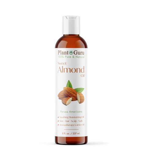 Sweet Almond Oil 8 fl. oz. Cold Pressed Carrier 100% Pure Natural For Skin, Body, Face, and Hair Growth Moisturizer. Great For Creams, Lotions, Lip balm and Soap Making