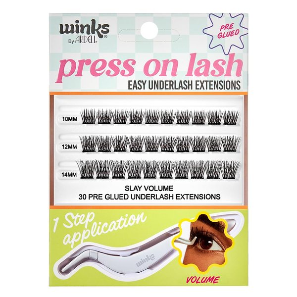 Ardell Winks Press On Underlash Extensions, Pre-Glued, Volume, 30 Clusters, Easy Application