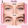 Vertex Eyebrow Brush Spoolie Comb - For Eyebrows Blending Brow Pomade | Small Angled Eyelash Brush For Longer Lashes