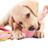 VIMIGOO Latex Dog Chew Toy,Rope and Ball Dog Toy,Dog Toy for Dog Training, Exercise, Agility, Chase (Ball)