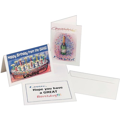 Avery 8316 Inkjet Greeting Cards W/Envelopes, 8-1/2-Inch x5-1/2-Inch , 30/BX., WE