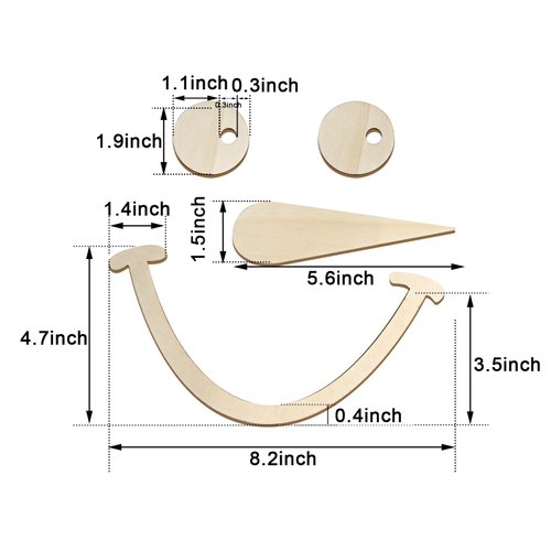 YOYOHAHAHA Wooden Snowman Face Blank, Wooden Snowman Face Craft Kits, DIY Reusable Snowman Crafts for Your Home, Wall Decoration, Party Supplies (10PCS)