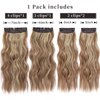 MaopaoBeauty 4PCS 20 Inches Hair Extensions Clip in Long Curly Hair Extensions Natural Thick Hair Pieces for Women (Reddish Brown Mixed Ash Blonde)