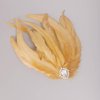 Rumtock Champagne Fascinator Feather Flapper Acessories 1920S Party Jewelry Handmade Hair Accessories with Crystal Beads Hair Clip Jewelry