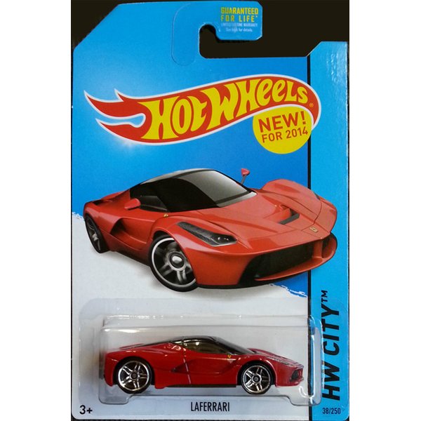 Hot Wheels LaFERRARI 2014 Custom Real Riders HW City Series RED Laferrari 1:64 Scale Collectible Die Cast Metal Toy Car Model