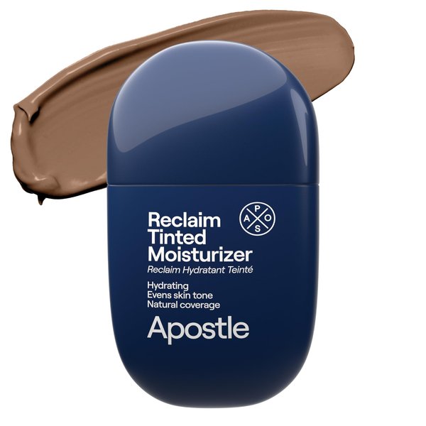 APOSTLE Reclaim Tinted Moisturizer for Men (5 Mandeville) - Niacinamide, Vitamin E, Squalane, Hyaluronic Acid, Tinted Face Moisturizer For Men. Hydrates, Evens Skin Tone, Reduces Fine Lines, 1 Fl. Oz.