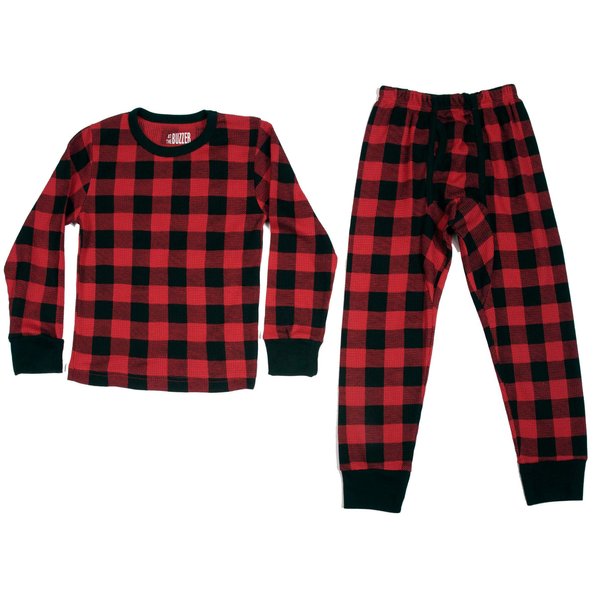 At The Buzzer Thermal Underwear Set for Boys 95366-RED-10-12