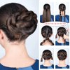 48 Pcs Hair Pins for Women U Shaped Bobby Pins Spiral Plastic Hair Twist Tool Hairstyle Accessories, Black an Brown