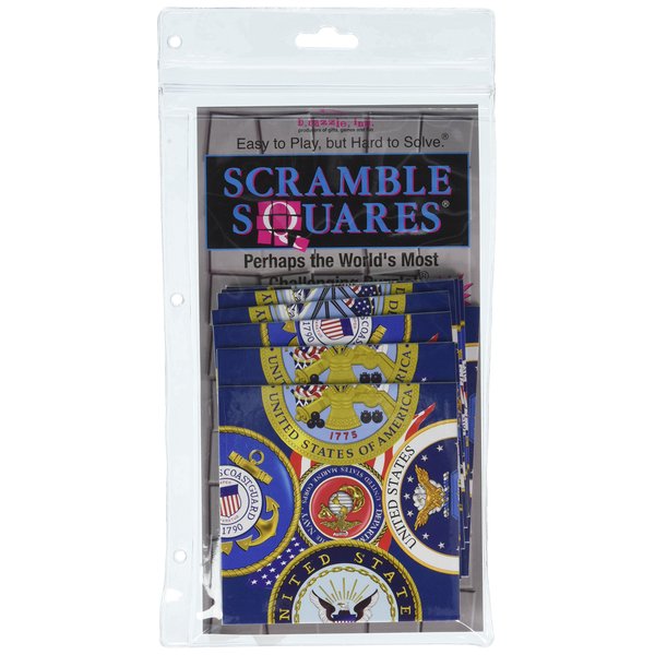 Scramble Squares U.S Armed Services 9 Piece Challenging Puzzle - Amazing & Engaging Brain Teaser - Mind Game for Children, Teens & Adults - Boosts Problem Solving