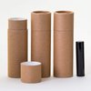 3 OZ Kraft Brown Paperboard Lip Balm/Salve/Cosmetic/Deodorant Tubes (100)