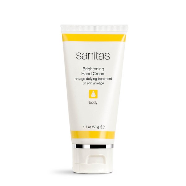 Sanitas Skincare Brightening Hand Cream, Vitamin C, Hand Lotion for Dry/Dull Skin, 1.7 Ounces