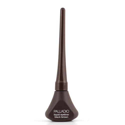 Palladio Liquid Eyeliner, Highly Pigmented and Waterproof Eyeliner, For Intense Eye Definition, Smear-proof Eyeliner Liquid, Includes Easy Grip Wand and Felt Tip Eyeliner Applicator, Black Brown