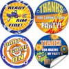 60 Pieces Dart Battle Stickers Birthday Party Stickers Dart Target Themed Birthday Labels Dart Battle Party Supplies Decorations Party Favors