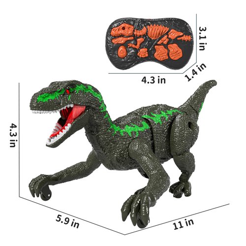 MAGICDINOSAUR Remote Manage Dinosaur Toy for Kids 4-7 Years, Electrical Stunt Lifelike Walking Jurassic Dinosaur with Light and Sound, Rechargeable Dinosaur Robot Birthday Gifts for Boys 3+