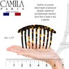 Camila Paris CP3159 French Handmade Side Comb Rounded, Tokyo, French Twist Hair Combs Decorative, Strong Hold Hair Clips for Women Bun Chignon Up-Do Styling Girls Hair Accessories Made in France