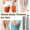 Body Hair Trimmer for Men Electric Body Shaver for Back Chest Armpit Legs Pubic Hair, USB Rechargeable, Replaceable Snap-in Ceramic Blades, IP7X Waterproof for Wet and Dry Use