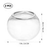 NUOBESTY 2Pcs Miniature Fish Bowls Dollhouse Empty Goldfish Fish Bowl Glass 1:12 Dollhouse Fish Tank for Dollhouse Desktop Ornaments