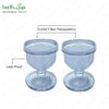 HealthAndYoga™ ChillEyes Transparent Eye Wash Cups for Safe, No-Pressure Eye Cleansing - with Storage Container - Eye Shaped Rim, Snug Fit (2 Pcs.)