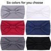 XTREND Wide Headbands For Women Non Slip Fashion Stretch Headband Boho Head Bands Women's Hair Band Turban Sports Hairband Girls Accessories 6 Pcs（Black, Dark gray, Navy blue, Red, White, Light gray）