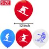50PCS Skiing Latex Balloons Party Decorations-Sports Theme Party Supplies Snowboard/Skier Birthday Baby Shower Wedding Party Favors