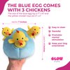 Glow Pups Chicken and Egg Hide and Seek Dog Toy for Small and Medium Size Dogs, Easter Dog Toy, Springtime Toy for Dogs, Fun and Interactive Burrow Dog Toy with Squeaker (Egg and Chicken)