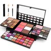 Vtrem Professional Makeup Palette Set, 36 Colors Eyeshadow + 28 Lip Glosses + 4 Concealer Powder + 3 Blushers + 2 Contouring + 1 Highlight + 3 Brushes + Mirror, Make Up Palette Set