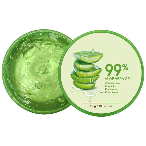 ROADCREW 300 ML Natural Aloe Vera Gel -Organic Moisturizing Cream, Soothing and Hydrating, Sunburn and Scar Repair, Care for Face Body Hair