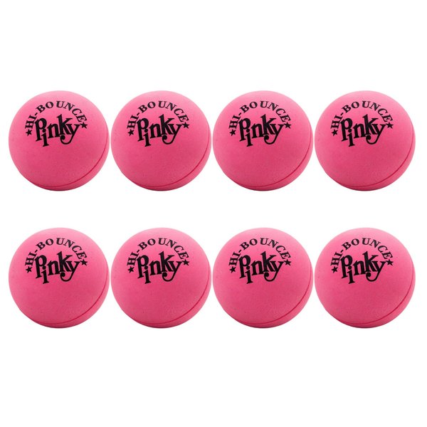 JA-RU Hi-Bounce Pinky Ball (8 Pack) Rubber-Handball Bouncy Balls for Kids. Small Stress Ball. Indoor and Outdoor Sport Party Favors. Bouncing Throwing Play Therapy. 976-8A