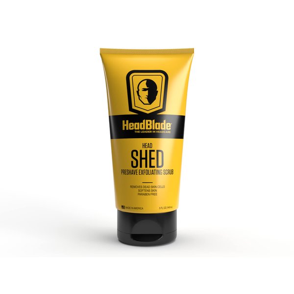 HeadBlade HeadShed Men's Exfoliating Scrub - 5 oz - Face Wash & Cleanser - Removes Dead Skin and Preps for Great Shave