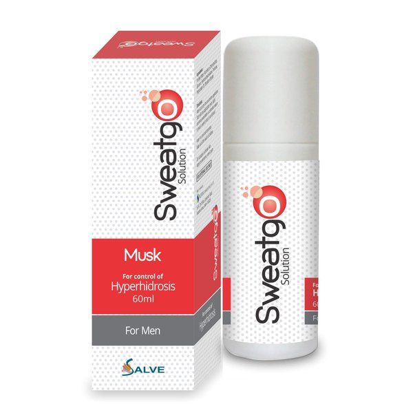 Sweat Go Rollon Antiperspirant Clinical strength | For palms, armpit and feet | Musk For Men - 60 ML