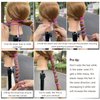 Spriral Hair Tie Sprots Ponytail Holders, Elastic Braided Hair Ties No Damage, Pony Tail Wrap for Long Hair for Gym, Swimming, diving 25" Brown