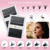 Q&D LASH Extension Kit,Cluster Eyelash 280 pcs,D Curl 8-15mm Length Individual Eyelashes Extension,Bond and Seal, Lash Remover,Tweezer and Brush Set, Lash DIY Apply at Home (HM80D, D 0.07 MIX8-15MM)