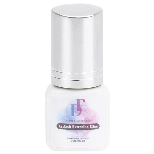 DF touchjoy Lash Extension Glue, 0.5S Dry Time Lash Glue for Eyelash Extensions 8-9 Weeks Retention Long Lasting Lash Glue-Only Professional Use-Black (5ML)
