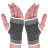 VGEBY 1Pair Wrist Brace, Elastic Wristband Wrist Palm Brace Carpal Tunnel Hand Compression Support Wrap Basketball Football Sports Gym Protector (Gray) Palm Protector For Hand