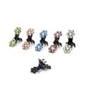 Suoirblss 30PCS Multicolored Mini Claw Hair Clips Crystal Rhinestone Barrette Hair Claw Clip Hair Bangs Pin Hair Accessories