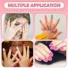 240 Pieces Fake Nails for Kids Girls Artificial Kids Press on Nails Full Cover Short Acrylic Stick On Nails False Nail Tips Kit for Children Little Girls Nail Art Decoration (Gradient)
