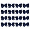 DEEKA 16 PCS 4" Hand-made Hair Bow Grosgrain Ribbon Solid Color Hair Bow Alligator Clips Hair Accessories for Little Teen Toddler Girls -Navy Blue