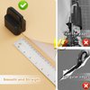 2Pcs Wrapping Paper Cutter, Gift Wrap Cutter with 2 Replaceable Blade 4 Wheels Compact Christmas Gift Wrapping Paper Roll Cutter Tool Black