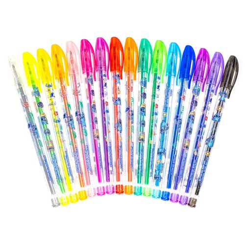 Stitch 16 Piece Glitter Pen Body Art Set, Glittery and Bright Colors, Ages 3+, by Townley Girl
