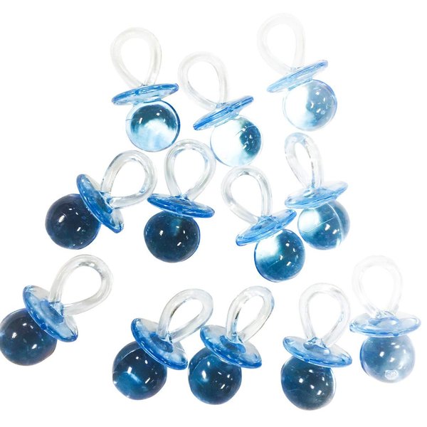 24 Pcs 1.75" Blue Pacifiers Baby Shower Party Game Decoration Favors