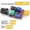 Riorand DC 3V 6V 12V 24V 35V 5A Motor Speed Controller PWM Speed Control Ultra Small LED Dimmer（2PCS）